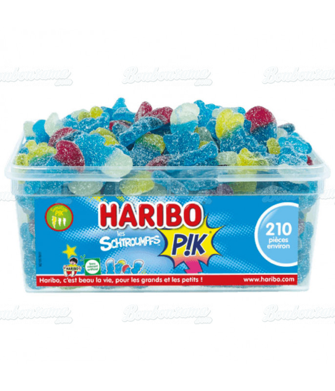 Bonbon gélifié en vrac Schtroumpf Pik Haribo en gros conditionnement