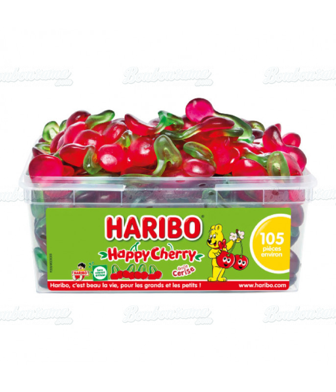 Cherry PIK Haribo, bonbon gélifié bicolore en vrac, en sac de 2 kg