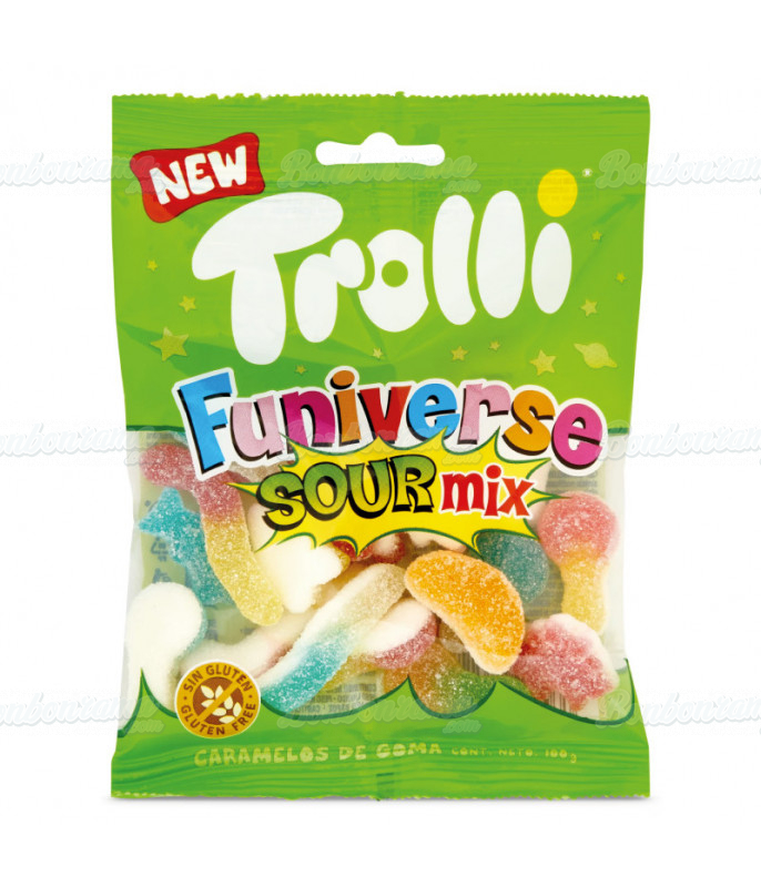 Sachet Trolli 100 gr Funiverse Sour Mix en gros conditionnement