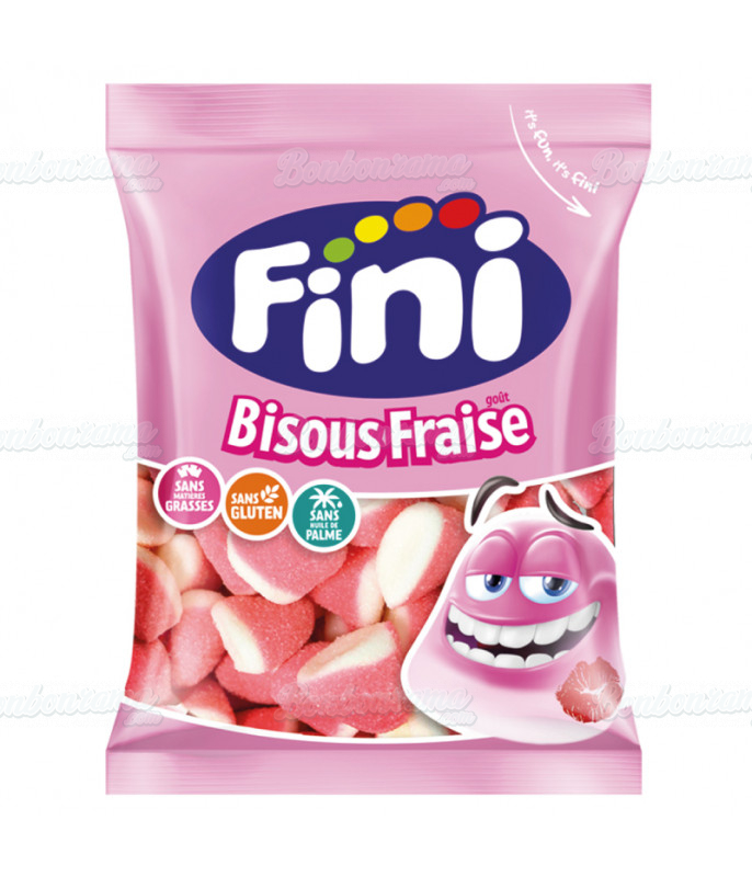 Sachet Fini 90 gr Bisou Fraise en gros conditionnement