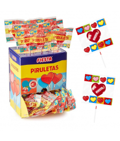 Piruletas cherry heart lollipop in bulk packaging