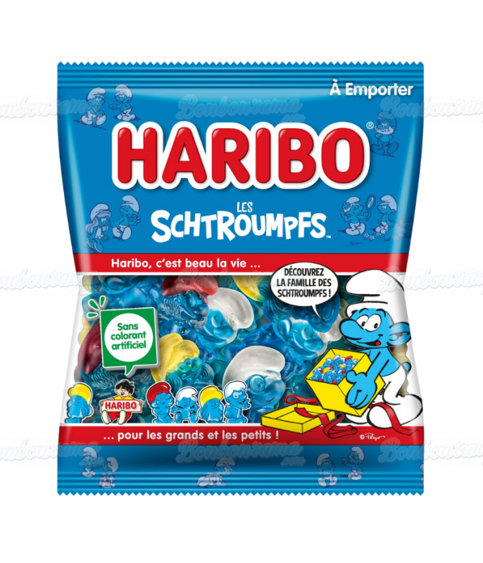 Sachet Haribo 120 gr Schtroumpfs en gros conditionnement