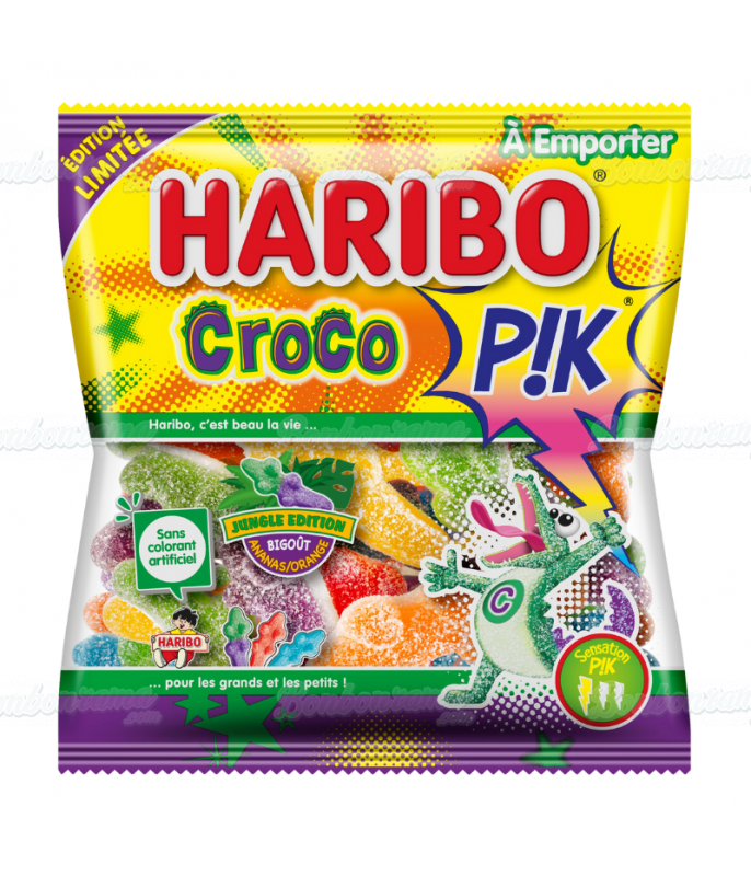 Sachet Haribo 120 gr Croco Pik en gros conditionnement