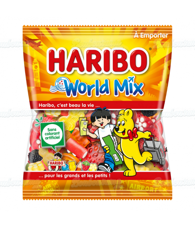 Sachet Haribo 120 gr World Mix en gros conditionnement