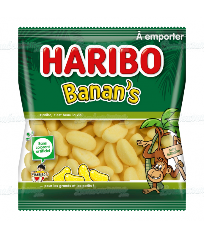 Sachet Haribo 120 gr banan's en gros conditionnement