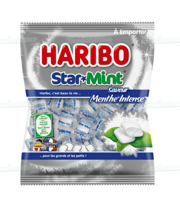 Sachet Haribo 100 gr StarMint en gros conditionnement