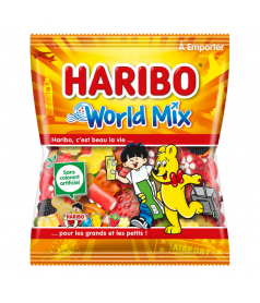 Sachet Haribo 120 gr World Mix en gros conditionnement