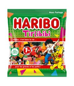 Sachet Haribo 1kg Tirlibibi en gros conditionnement