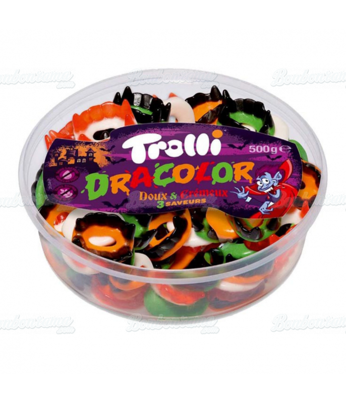 Bonbon gélifié en vrac Dentier Dracolor Trolli 500 gr DLUO 12/24 en gros conditionnement