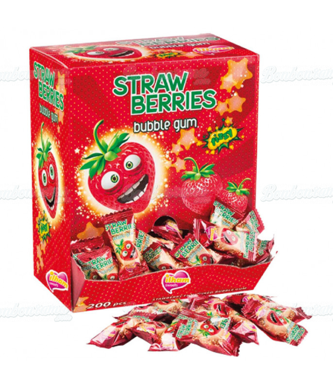 Chewing gum Bubble Gum Box Fraise en gros conditionnement