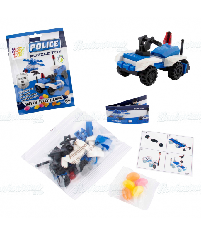 Confiserie ludique Puzzle Toy Police + Bonbon en gros conditionnement