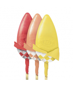 Fruit Pierrot Gourmand lollipop case in bulk packaging