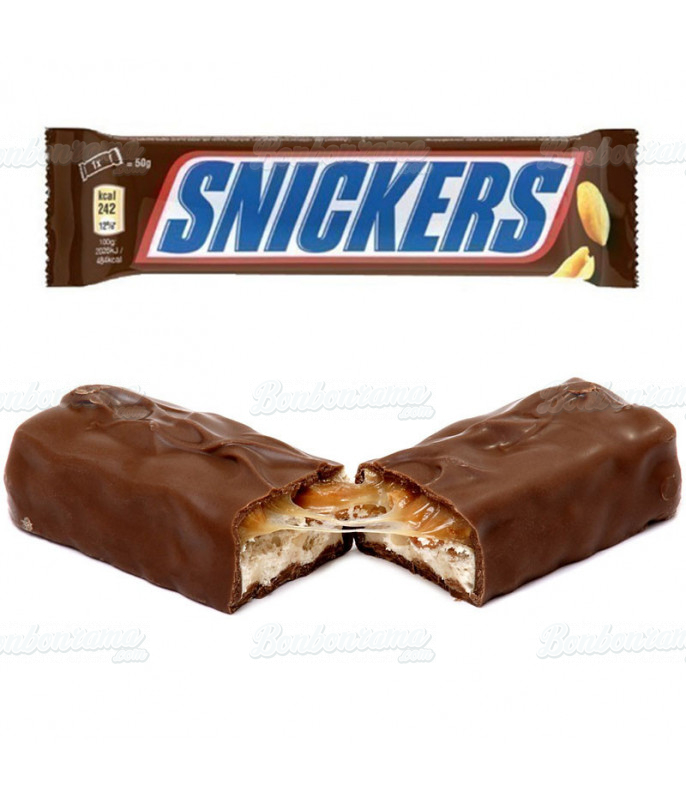 Confiserie chocolat en gros conditionnement Snickers 50 gr