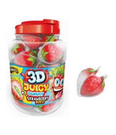 Spielkonfekt Johny Bee 3D Juicy Stawberry in Großpackungen