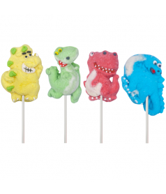 Dino marshmallow lollipop