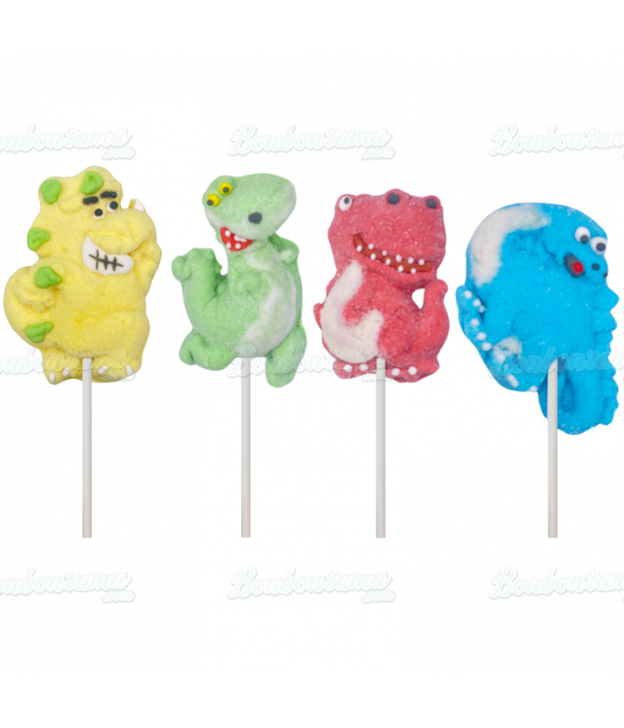 Dino marshmallow lollipop