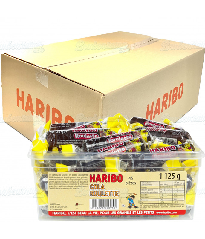 Haribo Cola wheel in bulk packaging