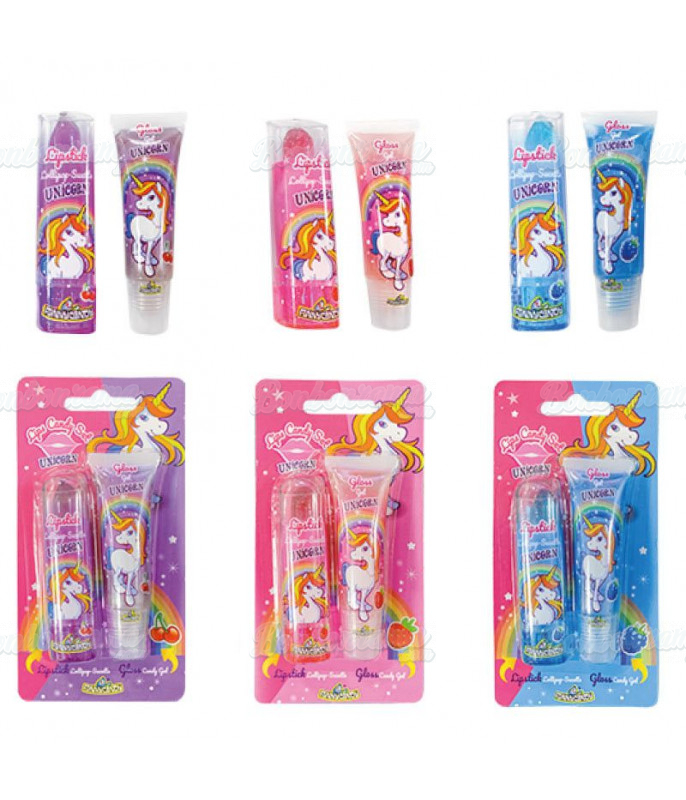 Unicorn Set Lips Candy in bulk packaging on