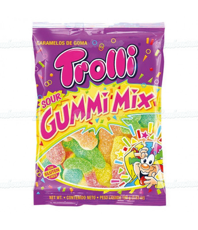 Sachet Trolli 100 gr Sour Gummi Mix en gros conditionnement